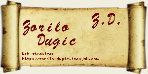 Zorilo Dugić vizit kartica